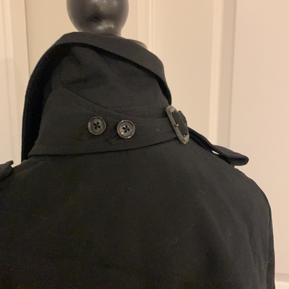 Banana Republic Classic Black Trench NWOT - Picture 5 of 12